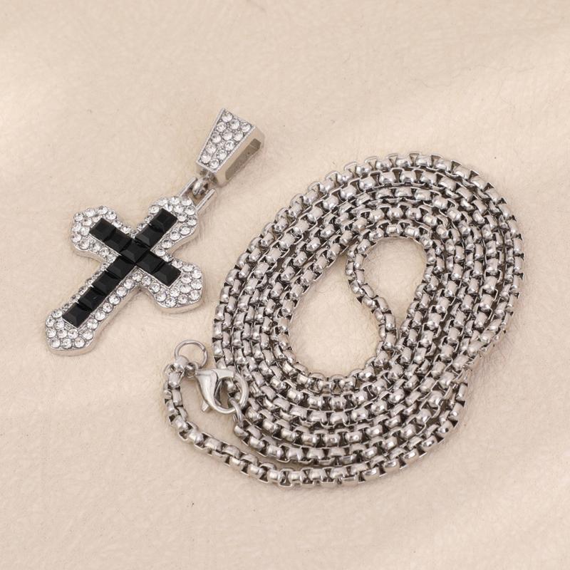 Vòng Cổ, Thời Trang Phong Cách Âu Mỹ Siêu Lấp Lánh, Thiết Kế Rand Cross, Thích Hợp Cho Dây Chuyền Clavicile, Giá Cả Phải Chăng, Sang Trọng Tinh Tế, Cao Cấp, Phong Cách Ngầu Đơn Giản 1