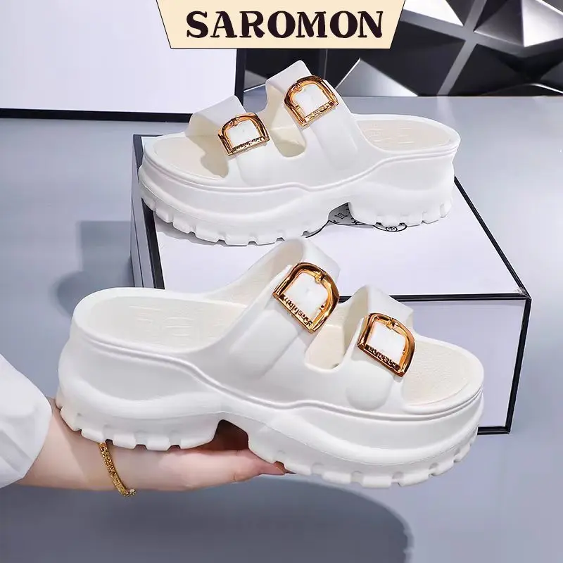 SAROMON(Surabaya) Sandal Wanita Kekinian Tinggi Sandal Fuji Wanita Wedges Korea Sandal Jelly Wanita