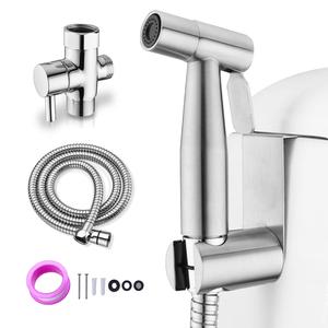 High Pressure Bidet Sprayer Set, 1 Set Bathroom Shower Head with Brass Connector, Hose & Bracket, Bathroom Shower Head for Diaper Washer  & Pets Bathing