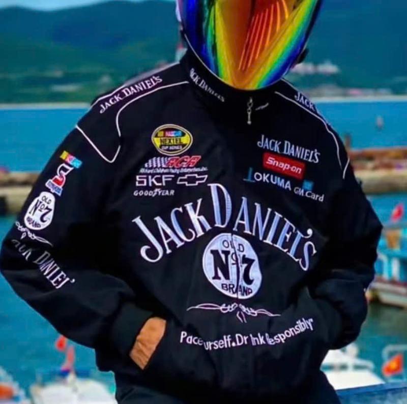 Áo Khoác Dù Jack Daniels Racing Boy In 3D Siêu Ngầu Nam Nữ Phượt Thủ Đường Phố - Jacket Menswear Có Túi