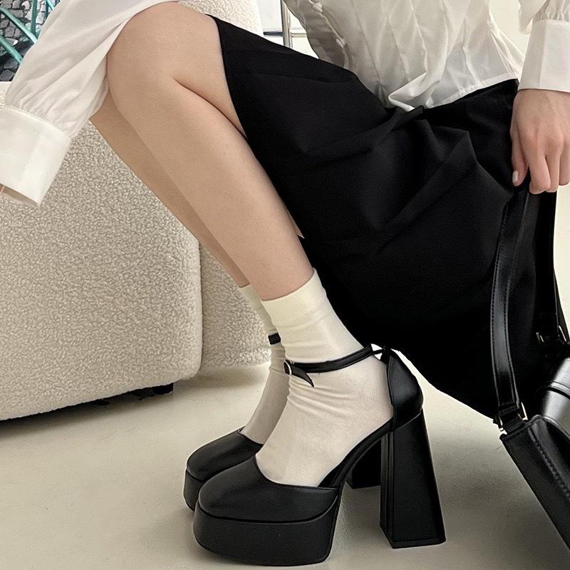[ HÀNG CÓ SẴN] 40-43 Giày cao gót da mềm 12cm BIG SIZE 4