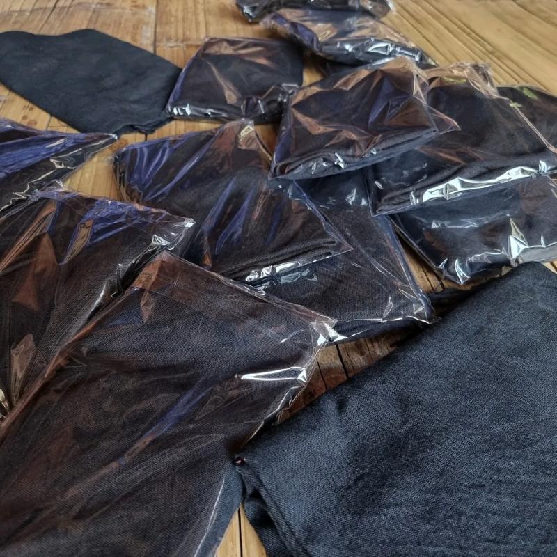 Iket kepala baduy warna hitam/black bahan katun tenunan baduy 2