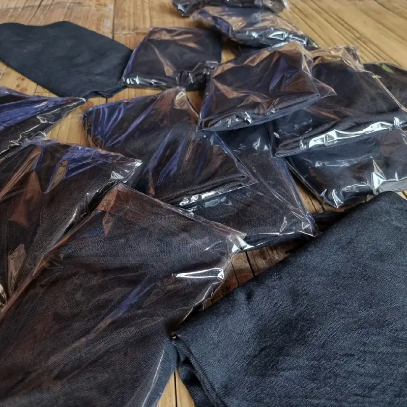 Iket kepala baduy warna hitam/black bahan katun tenunan baduy 2