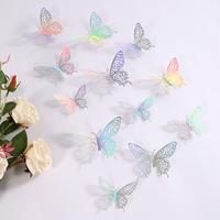 Gambar 【Apligod】Hollow-out 3D Wall Sticker Double-sided Metal Texture Butterfly Wall Sticker Wall Sticker COD - K-Silver dari Apligod Kota Bekasi 2 Tokopedia