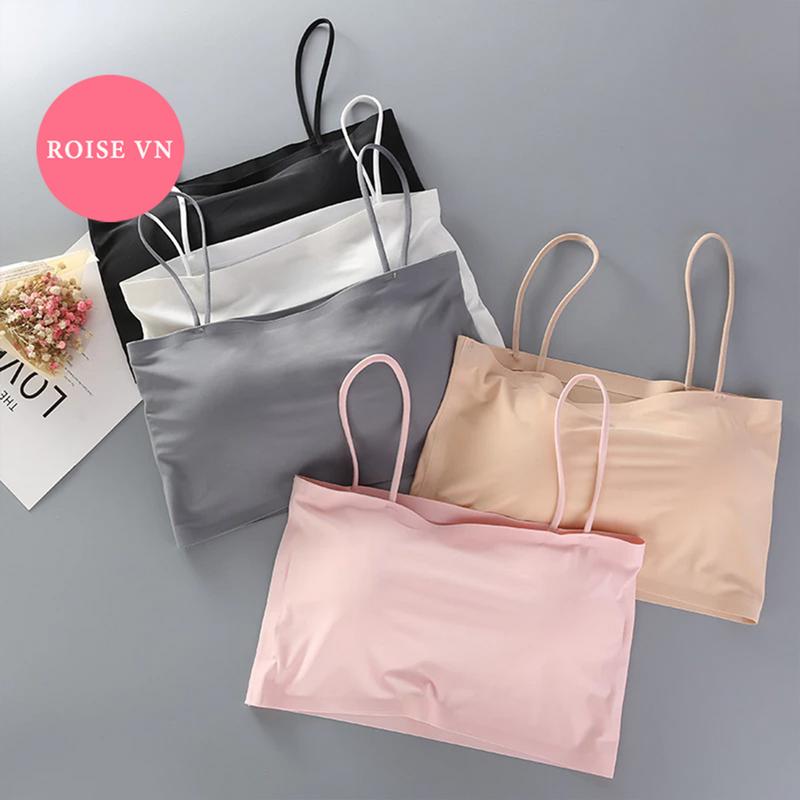 Set 5 Áo Bra Nữ đúc su trơn quây 2 dây Không Gọng Nâng Ngực mỏng 1cm tôn vòng một gợi cảm mẫu T111