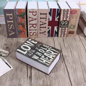 NL Kotak Buku Novel Hidden Security Box Password Lock Kunci Pengaman Berkualitas Brown Wooden White Red Cream Gray - KBS