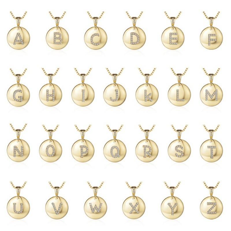 Product Introduction of (With Gra Certificate)18K Gold 26 Letter Necklace Fashion Moissanite White Diamond Pendant Fine Jewelry 20