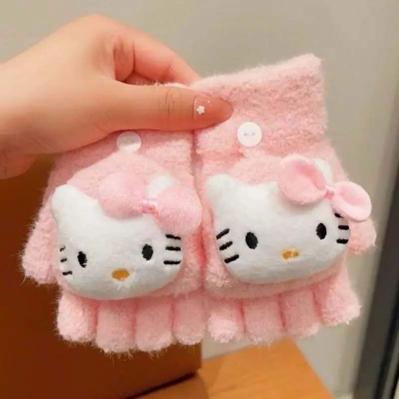 Gang Tay Lông Xù , Gang Tay Trẻ Em Vỏ Lật Hoạ Tiết Hoạt Hình Cho Bé 6