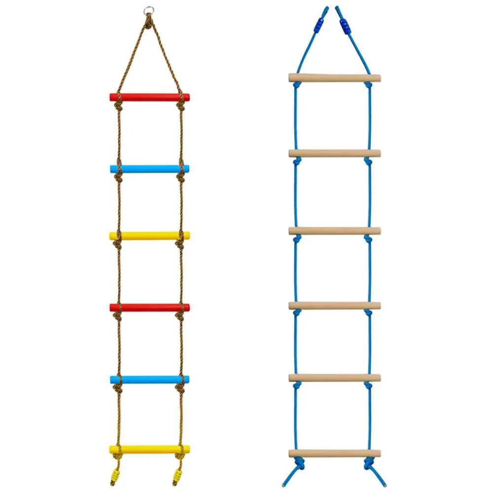 Six-Section Climbing Rope Ladder for Kids,Hanging Ladder for Swing Set Six Ladder Toy for Children,Climbing Ladder Fitness Toy Exercise Equipment