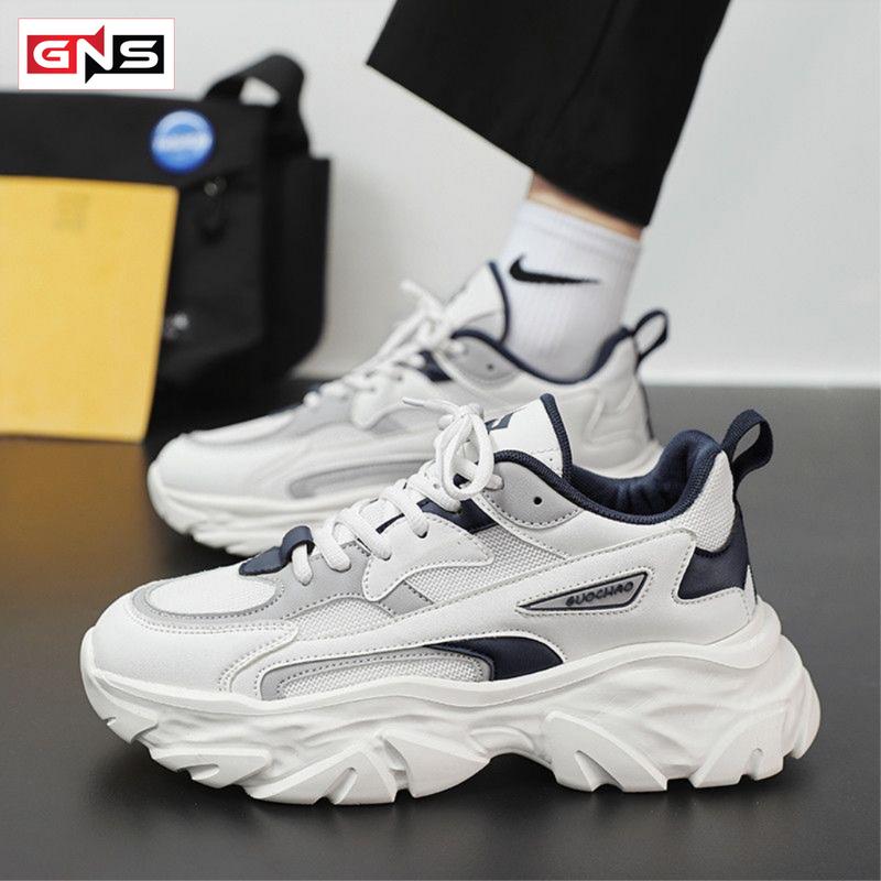 Giày Nam GNS 242, Giày Sneaker Nam Quảng Châu Phong Cách Thời Trang Kết Hợp Lưới Thoáng Khí