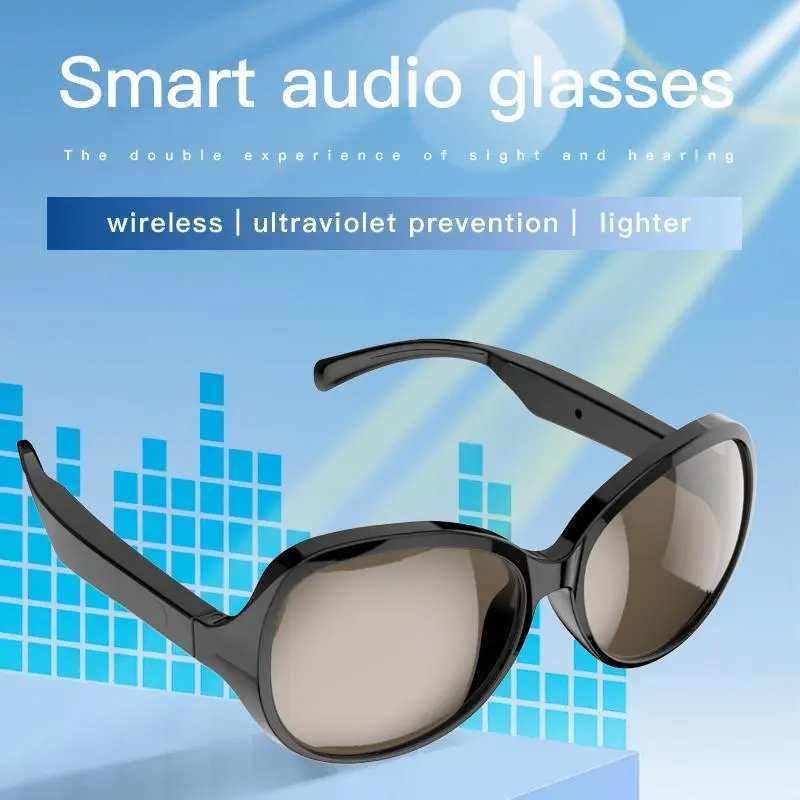 Wireless Smart Glasses, Outdoor Sports Call Music Glasses, HD Smart Glasses with HiFi Wireless 5.3 Earphone, Stereo Dual Speaker Touch Wireless Glasses, Wearable Devices 4