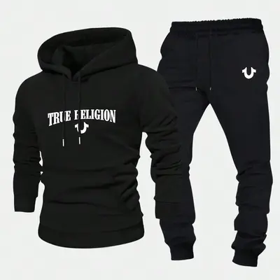 Black and white true religion sweat suit online