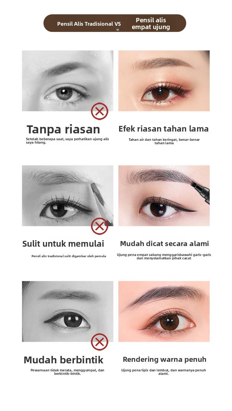 SUAKE Pensil Alis Definisi Jelas Empat Cabang Tahan Lama Tidak Luntur Tahan Air & Keringat Mudah Dikendalikan untuk Pemula SUAKE Pensil Alis Definisi Jelas Empat Cabang Tahan Lama Tidak Luntur Tahan Air & Keringat Mudah Dikendalikan untuk Pemula
