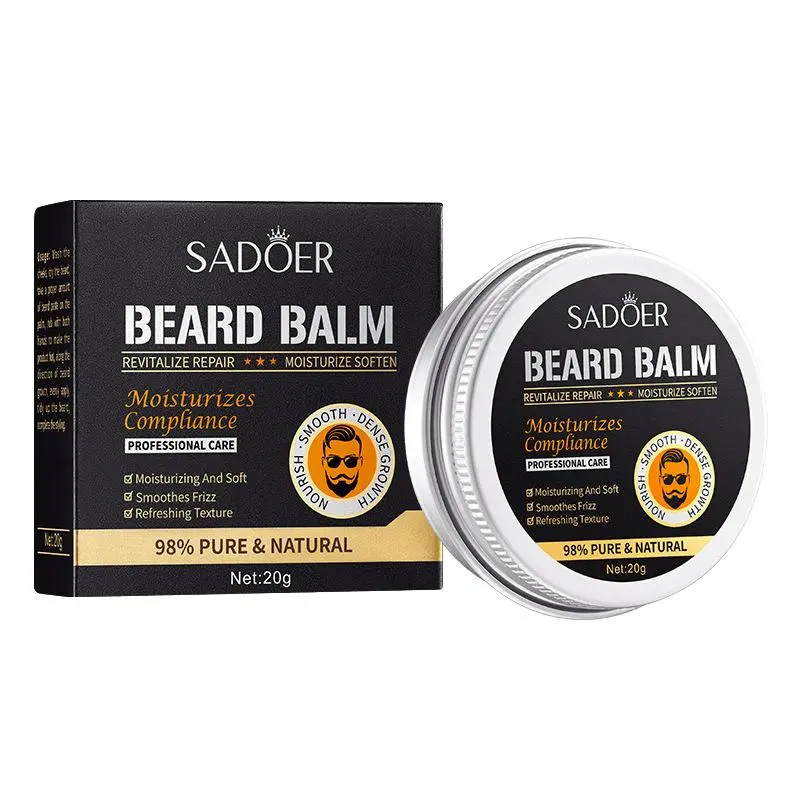 20g Beard Care Cream, 3 Counts/set Nourishing Beard Balm for Daily Use, Hair Care Product for Men Gift 4