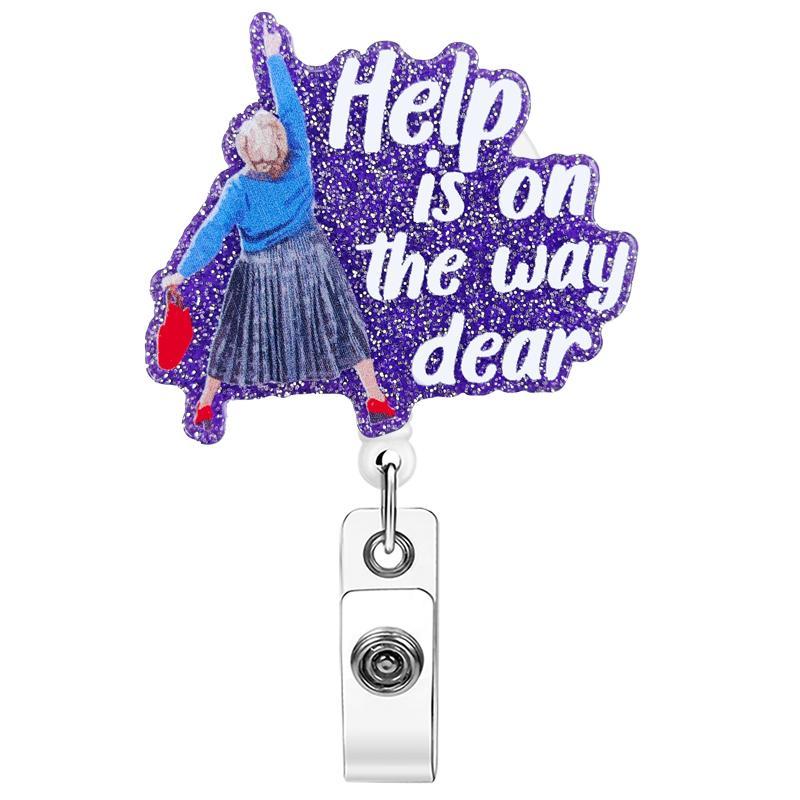 Cute Badge Holder, 1 Count Retractable Badge Reel, Easter Gifts, Creative ID Badge Holder with Clip for Nurse Doctor Student Worker Volunteer 0