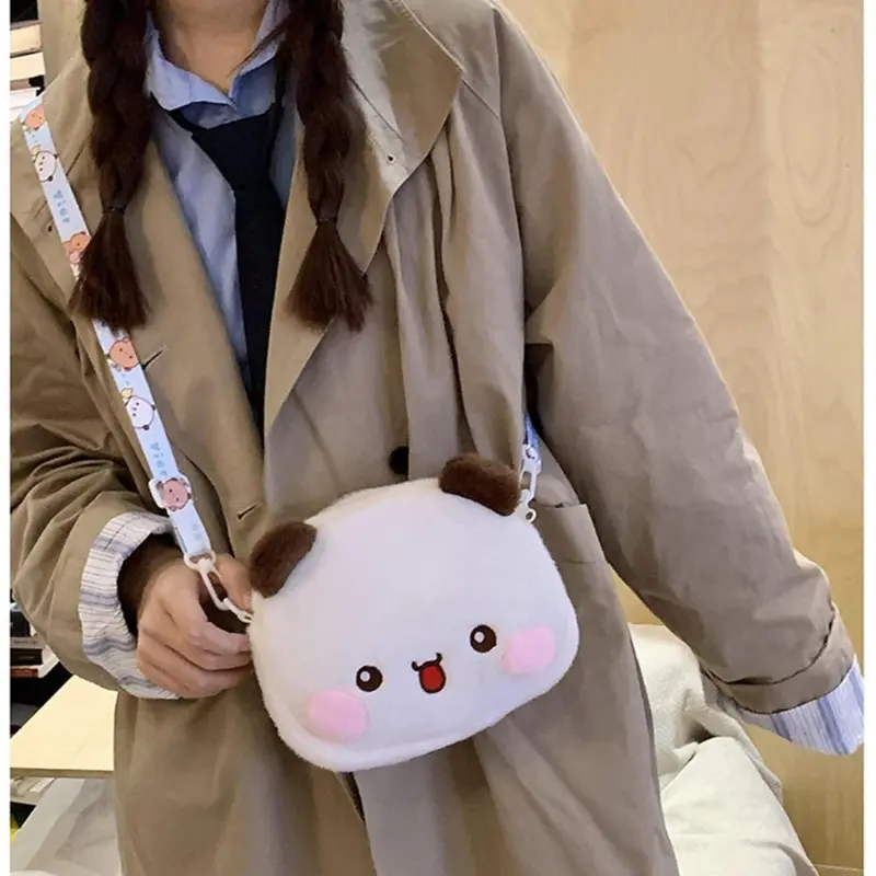 Túi Đeo Chéo Hình Gấu Anime, Phong Cách Kawaii Ví Đựng Đồ Mềm Hoạt Hình, Ví Nhồi Bông Và Bồng Bềnh Dành Cho Phụ Nữ Và Trẻ Em Gái Bag Tote Nhung Chữ Nhật 4