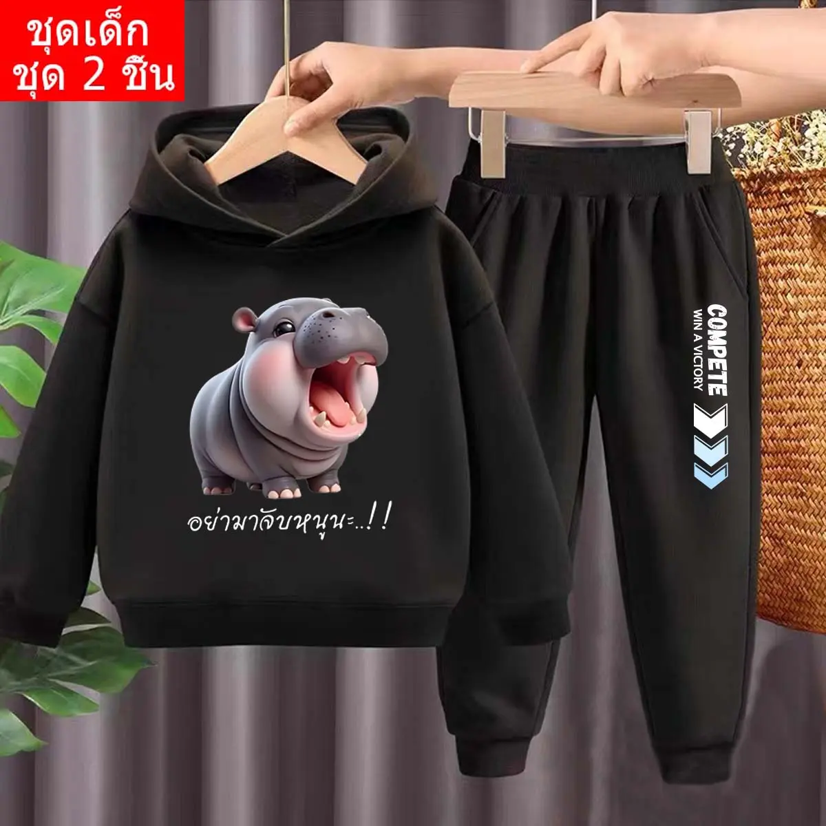 ชุดเซ็ทเด็กสำหรับหน้าหนาว ชุดแขนยาว+กางเกงขายาวเด็ก มีสีมีไซส์ให้เลือก J1181-LONG+TKU1134