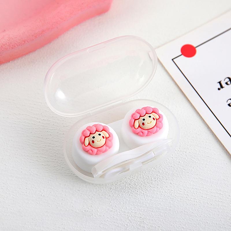 Product Introduction of Cartoon Animal Contact Lens Case Companion Box Cute Student Myopia Mini Contact Eye Portable Compact Storage Box Care Box 23