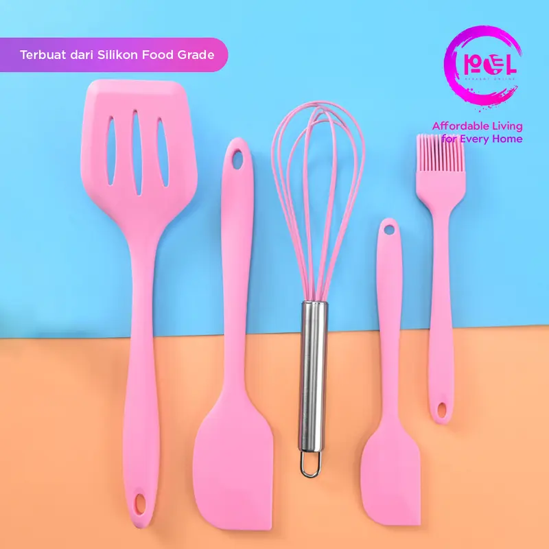 [POL] COD Spatula Silikon Set 5 in 1 | Sutil Dapur | Set Spatula Set 5 in 1 1
