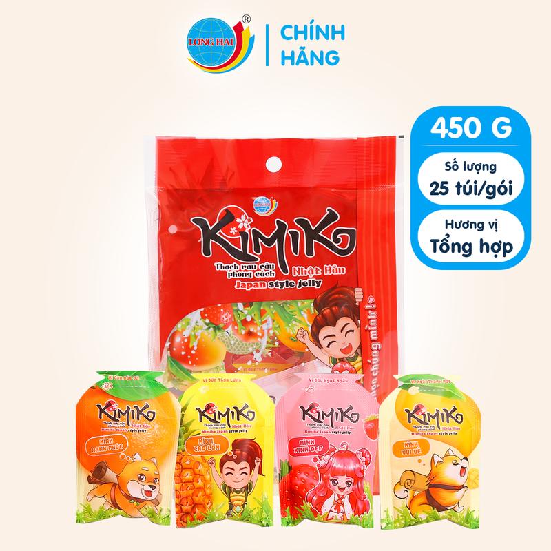 Thạch Rau Câu Long Hải Phong Cách Nhật Bản Kimiko Túi 450 G Ăn Vặt Snack Food