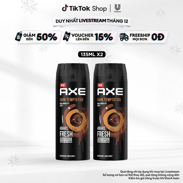 Combo 2 Xịt nước hoa toàn thân dành cho nam AXE Dark Temptation (chai 135ml) [1]