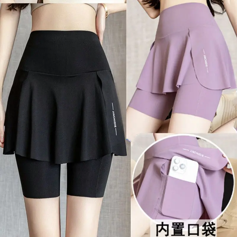 Quần Váy Chống Lộ, Nhanh Khô, Ngoại Cỡ Dành Cho Phụ Nữ, Thích Hợp Cho Chạy Bộ Buổi Sáng, Thể Thao, Thể Dục, Yoga, Quần Đùi Chạy Bộ, Váy, Ngoại Cỡ, Năm 2025