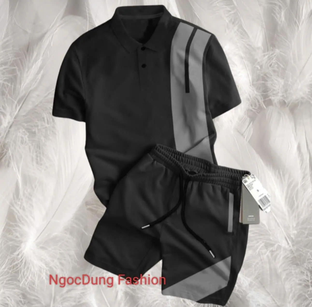 Bộ Thể Thao Nam TICI Co Giãn 4 Chiều HOTTREN 2025 - Sport - Chạy Bộ - Màu Đen Be Ghi - Chất Poly Thoáng Mát Thấm Hút Mồ Hôi - Top