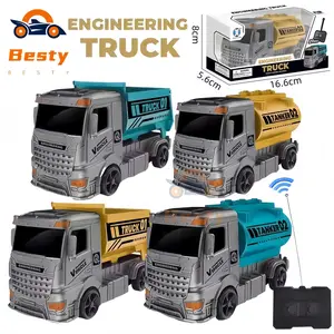 Besty Mainan Truk Remote Control Mobil Konstruksi 27MHZ Remote Control Truck Engineering Mainan