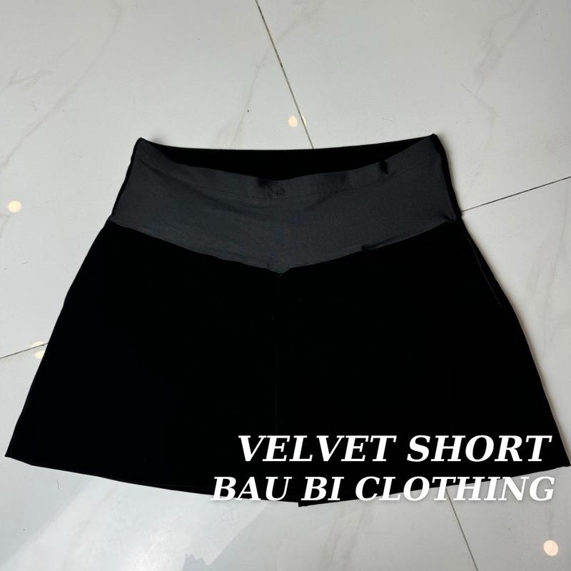 Quần Sooc Bầu Chất Nhung HAI LỚP CAO CẤP có chun điều chỉnh bụng Bầu Bí Clothing 