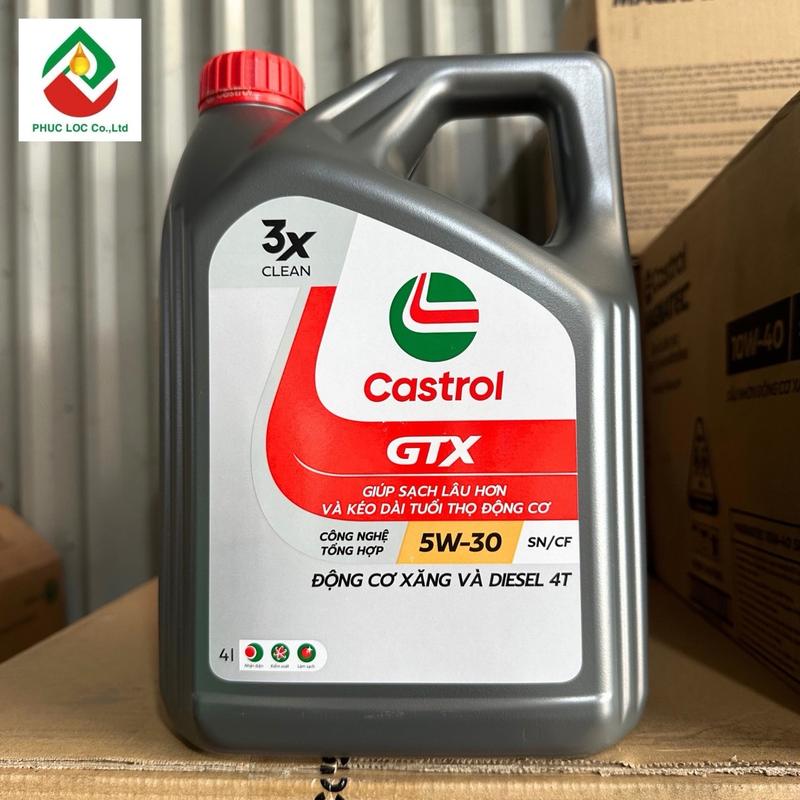 Dầu nhớt Castrol GTX 5W-30 API SN/CF dành cho động cơ xe ô tô máy xăng và máy dầu