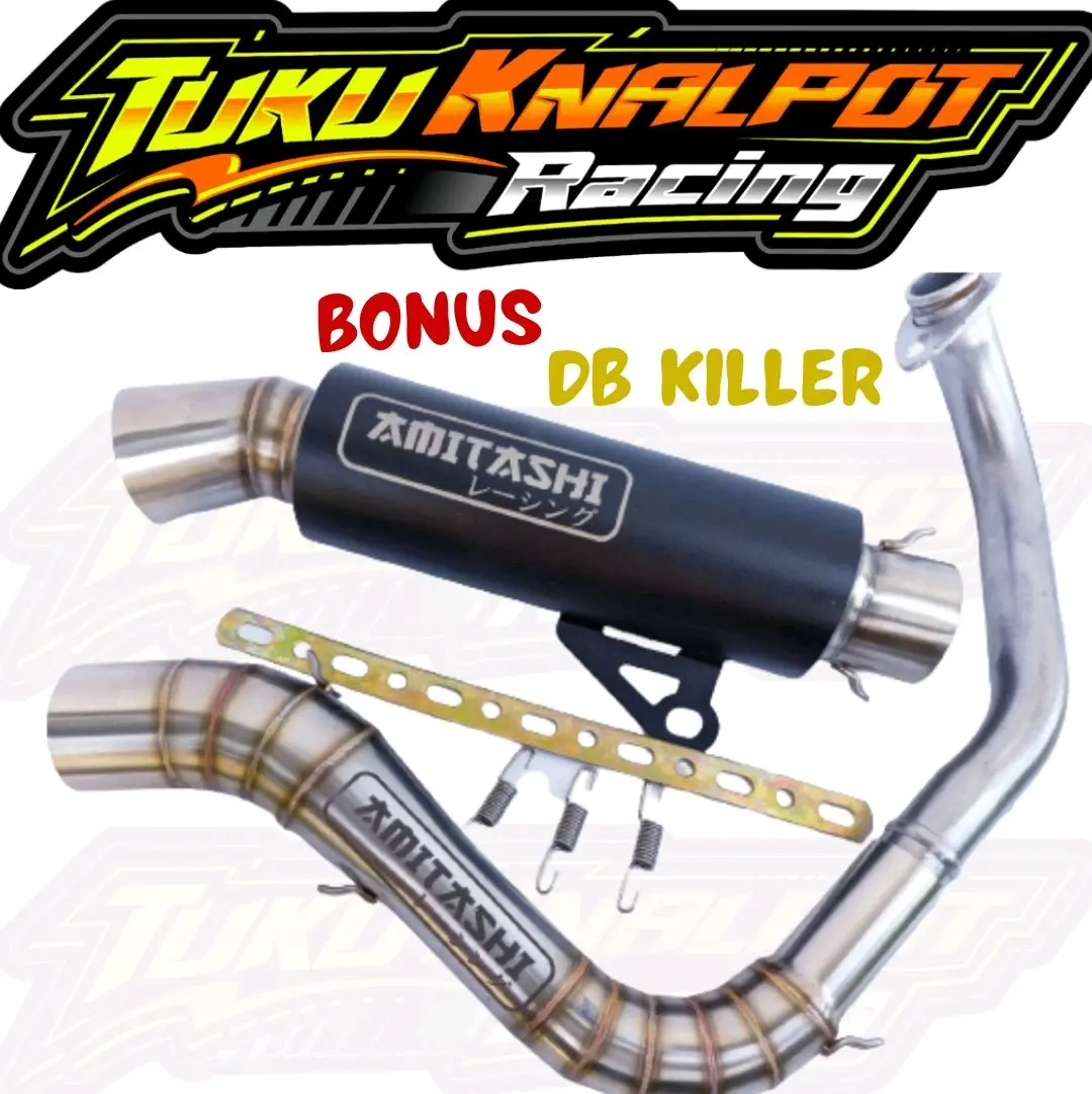 Knalpot Amitashi Coating Blackdoff Samlong Original aerox nmax old pcx Vario Mio beat dll