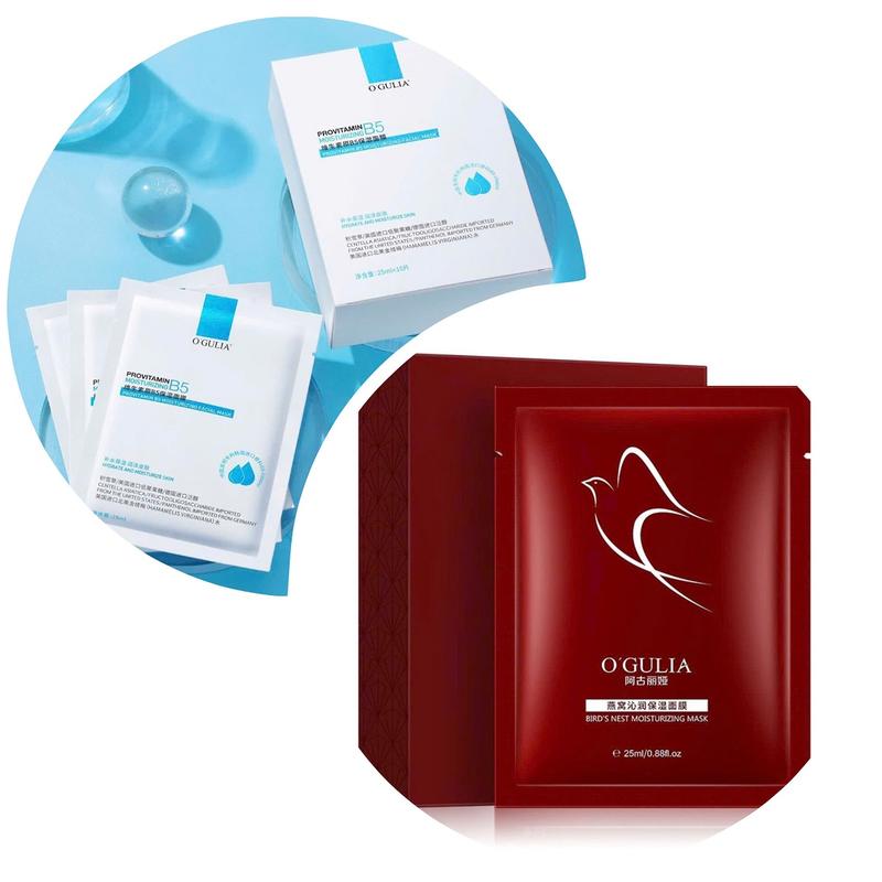  Combo 20 Miếng Mặt Nạ Giấy O'GULIA Cấp Ẩm Giảm Sạm Nám 25ml Skincare Silicon Women Nữ Cosmetics Làm Đẹp Da Dưỡng Ẩm Da Mask Đắp Mặt Cho Mặt Dưỡng Da Mặt Kem Face 