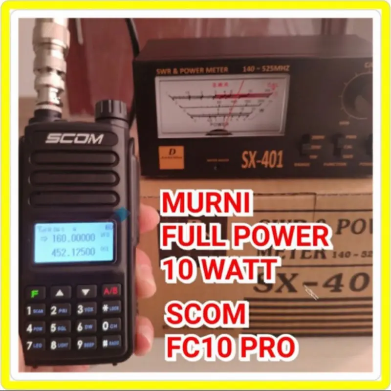 HT SCOM FC10 PRO HT FULL POWER 10 watt dual band uhf dan vhf 2