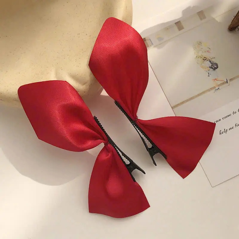 [Set 2 Kẹp] Kẹp tóc hình nơ Xinh Xắn Phong Cách Hàn Quốc Nơ kẹp tóc Fancy fizz - Đen, Đỏ, Trắng - Women, Nữ 4