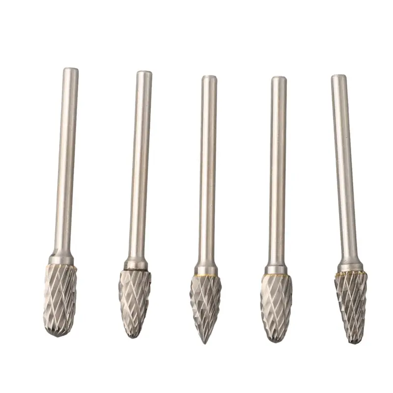 Lưỡi dao cacbua vonfram, Máy mài khuôn chết khoan Quay, Mũi khắc, Cắt đôi, 1pc, 3x6mm 1
