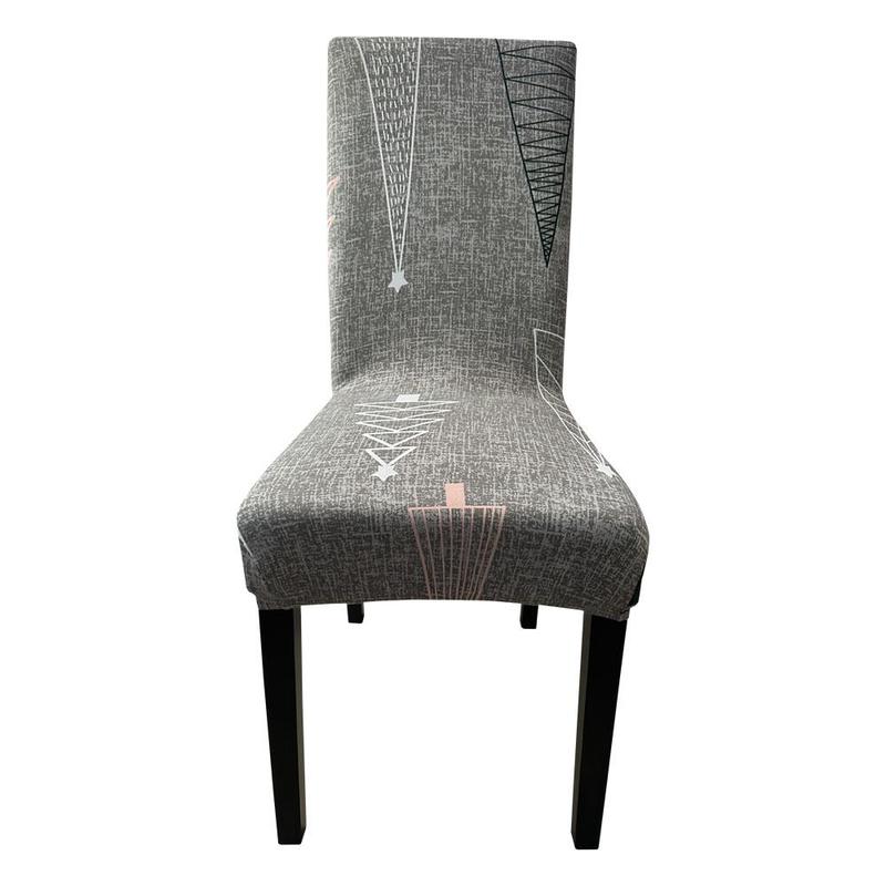 Modern Printed Chair Cover, 4/6pcs Removable Elastic Chair Slipcover, Simple Comfortable Breathable Reusable Chair Cover, Chair Cover for Home Dining Room Hotel 7