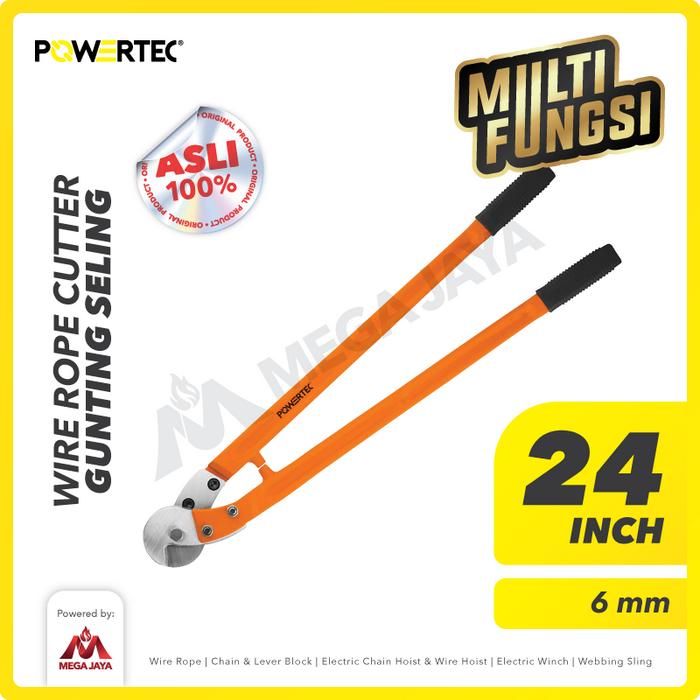 Gambar POWERTEC Wire Rope Cutter / Gunting Kawat Seling 24" 6mm dari megajaya.co.id Kota Administrasi Jakarta Pusat Tokopedia