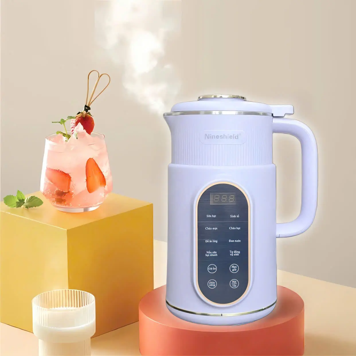 Máy làm sữa hạt Nineshield KB115 800 ML Chính Hãng - Bảo Hành 12 Tháng