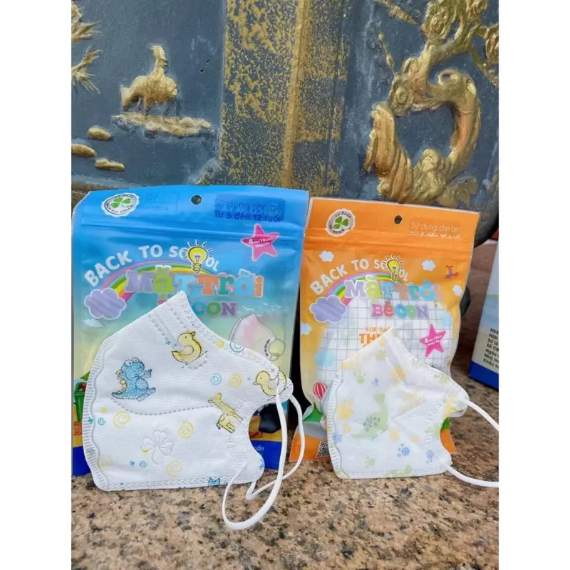 Giá sỉ combo 50 chiếc khẩu trang cho bé 5-12 tuổi nhiều họa tiết siêu xinh 2