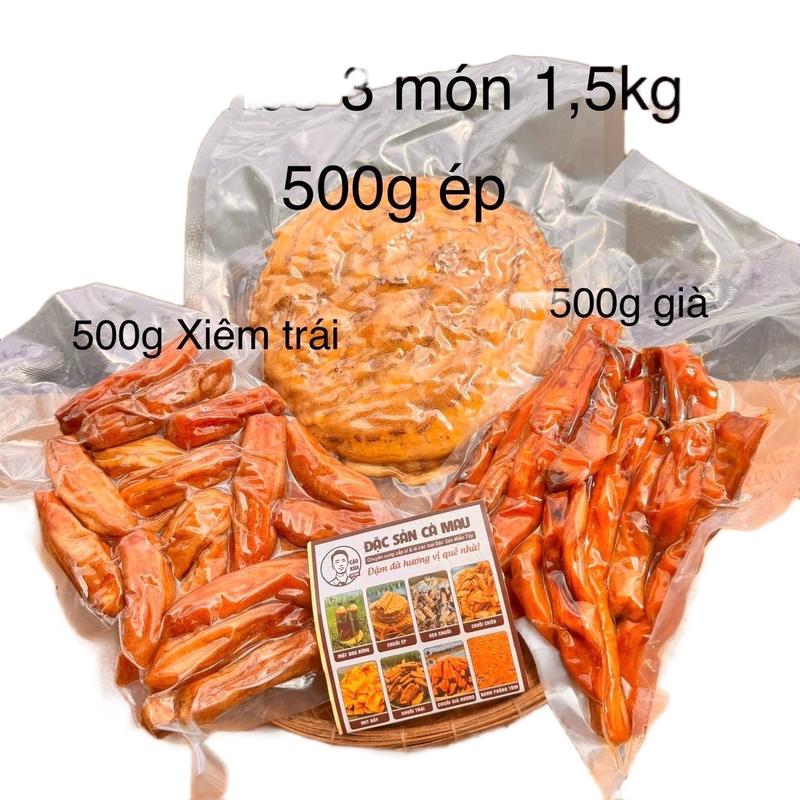 Combo 3 món  (Chuối Ép, Già, Trái, ) 500g mỗ bit Nhà Làm Snack Thức Ăn Ăn Vặt Food Tổng g Chua 0