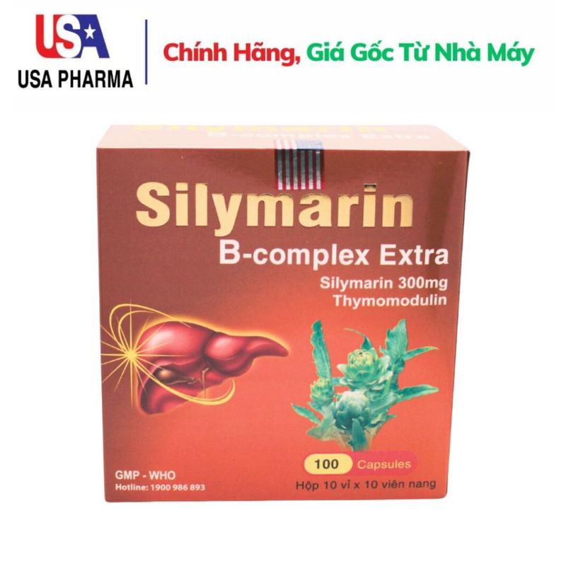 Bổ gan Silymarin B-complex Extra giải độc gan, hạ men gan - Hộp 100 viên
