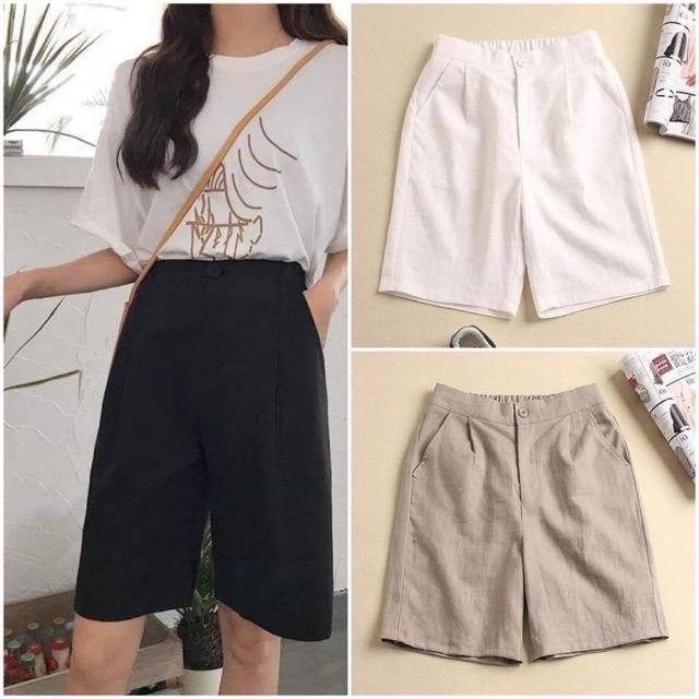 Quần Sóc Đũi Khuy Chất Đũi Xước Hàn Thoáng Mát Nhiều Màu 053 2