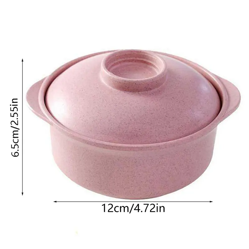Bát Mì Ăn Liền Có Nắp Đậy, Bát Cơm Nóng Súp, Hộp Đựng Thức Ăn Cho Học Sinh Phong Cách Nhật Bản, Bát Nhà Bếp Tốt Cho Sức Khỏe, Bộ Đồ Ăn 3