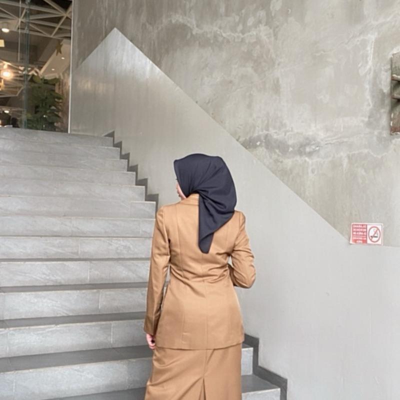 CO LIVE SPLIT PAYMENT!! 114 - Stelan Seragam Khaki Tua Wanita/ Stelan/ Atasan/ Bawahan 4