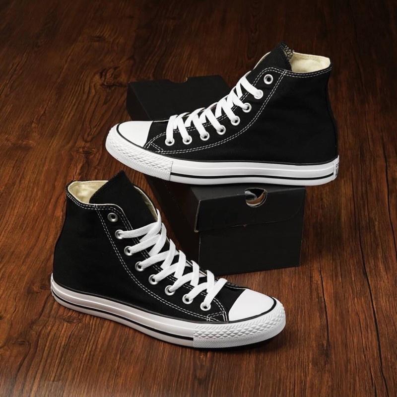 OBRAL KILAT!! Size 31-43 Terbaru Sepatu All Star Sneakers Pria Wanita Hitam Tinggi Boot High Free Box Bayar Ditempat Sepatu Sekolah Casual Karet Shoes 1
