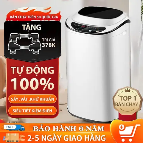 Máy giặt mini kawaski Việt Nam, giặt vắt sấy khử khuẩn tự động - Bảo Hành 6 năm