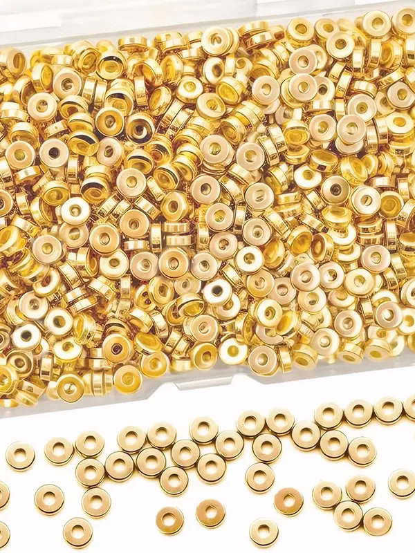 6mm Flat Round Spacer Bead, DIY Jewelry Making Bead, Fashion Accessories for Bracelet & Necklace & Earrings Making 2