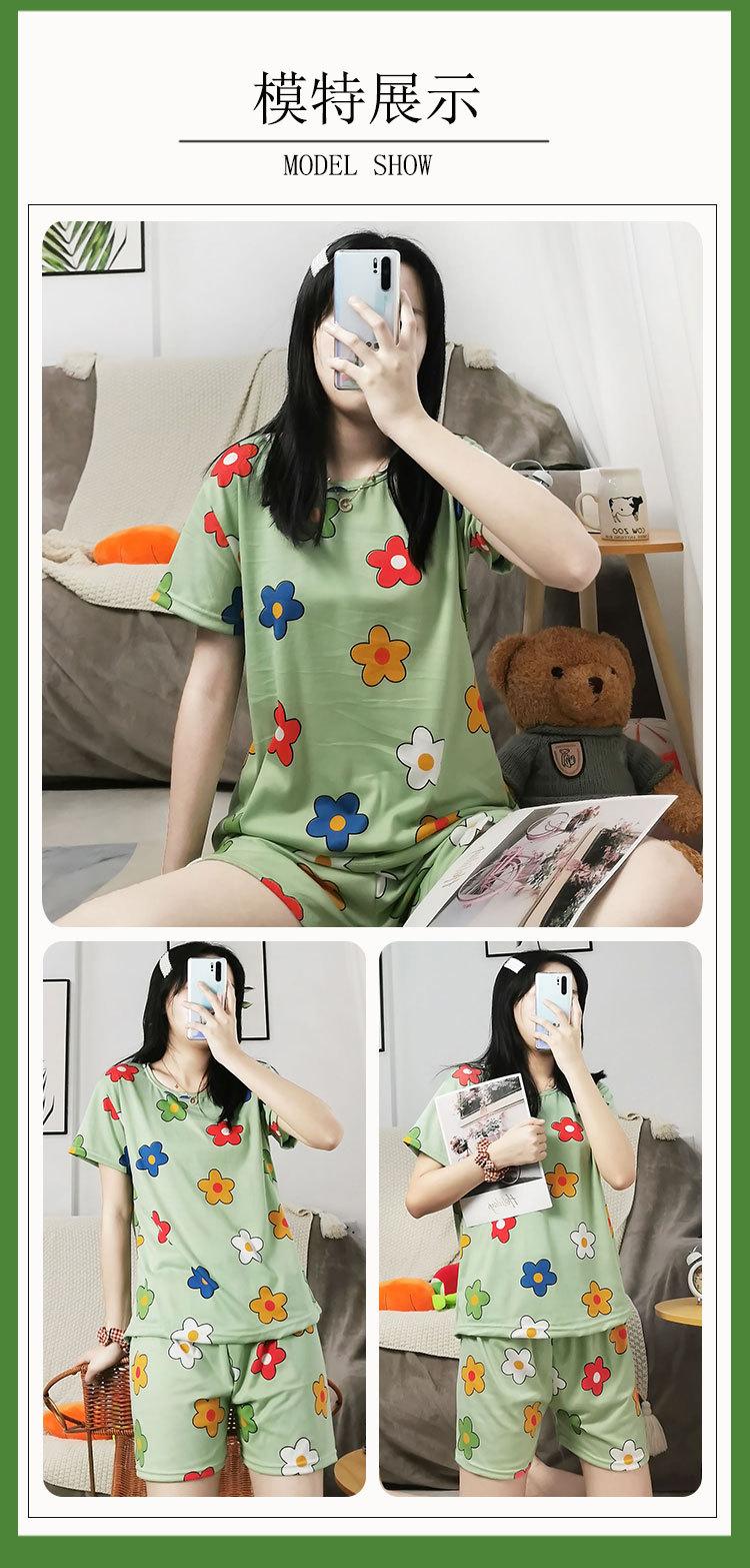 Product Introduction of Bộ Đồ Ngủ ngắn Tay Hàng Mới Về, Dành Cho Nữ, Mỏng Và Thoáng Khí, Thích Hợp Cho Mùa Hè, Áo Chui Đầu Cổ Tròn, Phong Cách Ngọt Ngào Và Dễ Thương, Thích Hợp Cho Các Cô Gái, Bộ Đồ Mặc Nhà 10