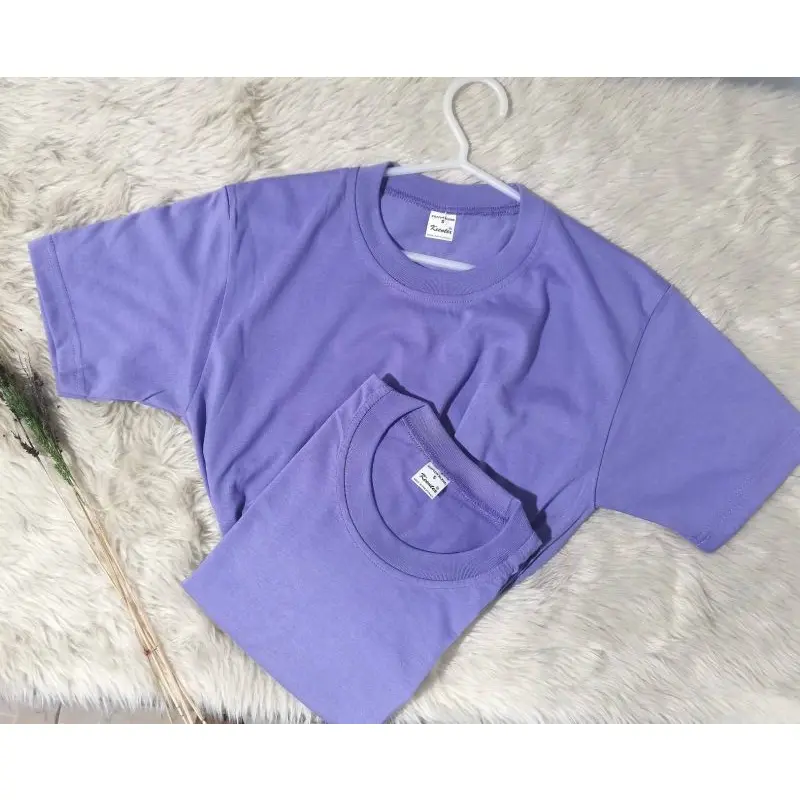 Keentex Plain Tshirt Lavander for Kids and Adult | Plain Lavander Tshirt