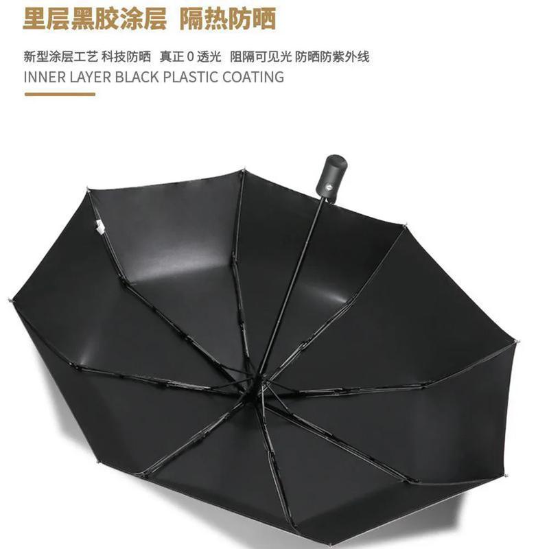 Extra Large Reinforced 12 Bone Automatic Double Folding Rain And Sunny Dual-use Umbrella Personality And Creativity (Gray)
